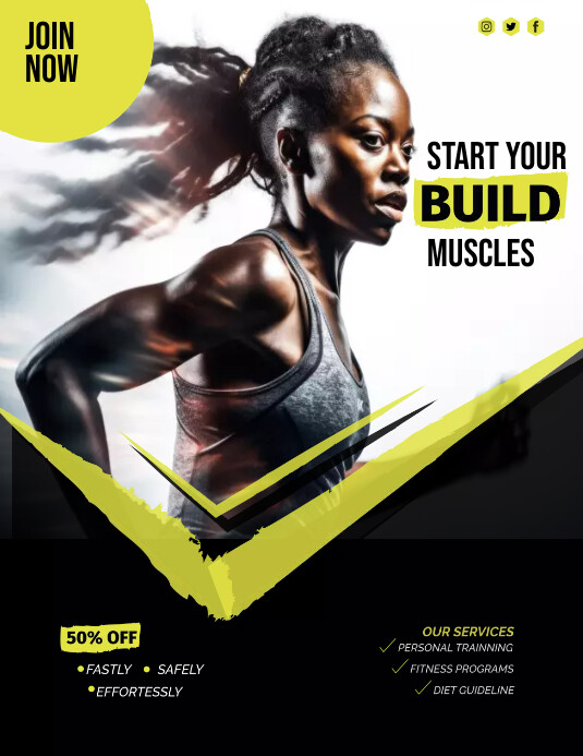Fitness Flyer (US Letter) template