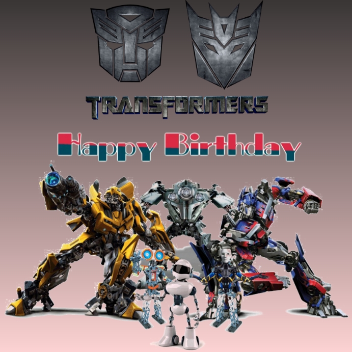 Transformer Happy Birthday Clip Art