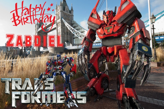 Transformers Happy Birthday Transformers Grandson Birthday Card 5x9