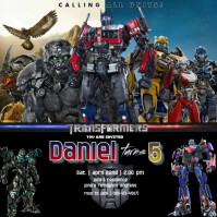 Transformer Tenplate 85+ Free Templates for 'Transformers birthday template' | PosterMyWall