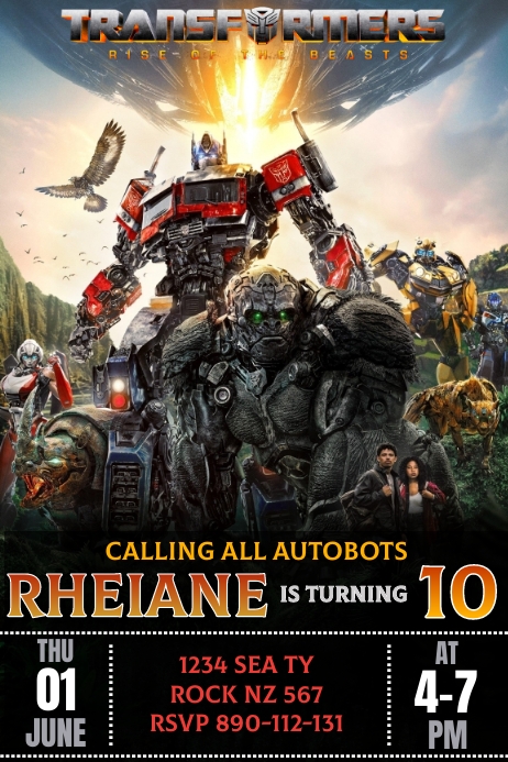 Transformers Poster template
