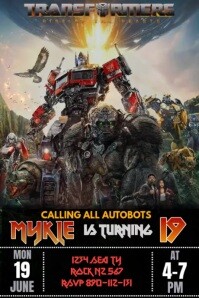 Transformer Tenplate Transformers Template | PosterMyWall