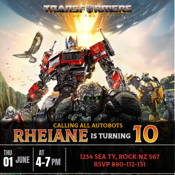 Transformers Template PosterMyWall
