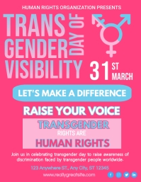 Transgender Day,transgender Day of visibility Flyer (US Letter) template