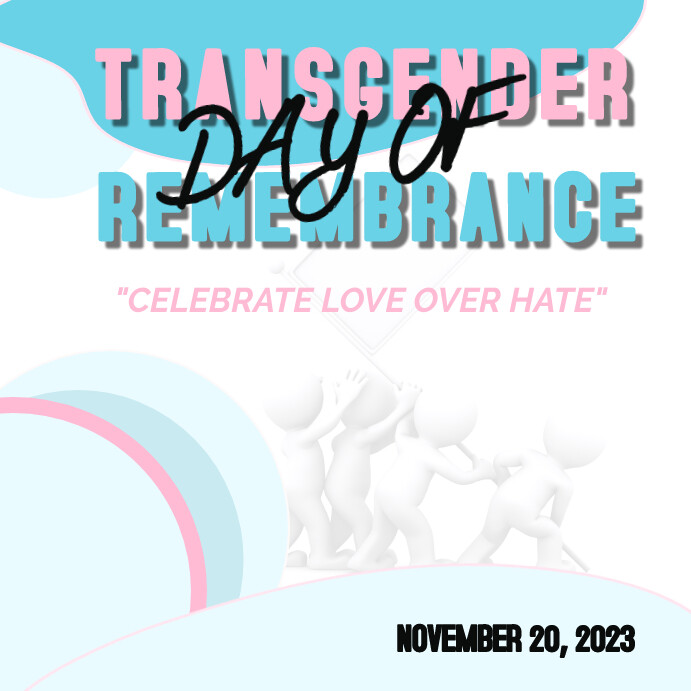 Transgender Day of Remembrance poster Message Instagram template