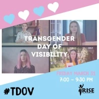Transgender day of visibility Instagram post Instagram-Beitrag template