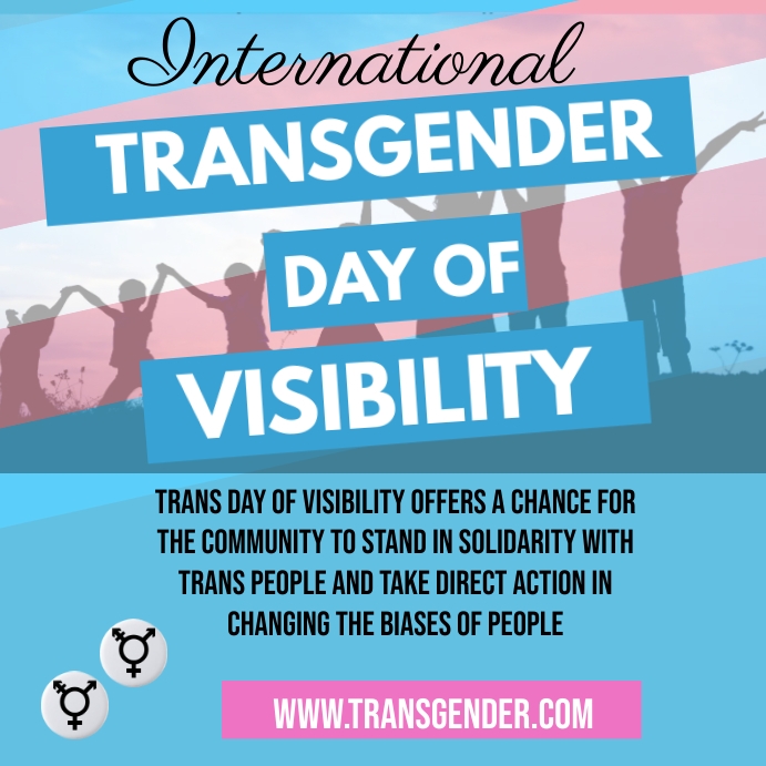 Transgender day of visibility poster Instagram-Beitrag template