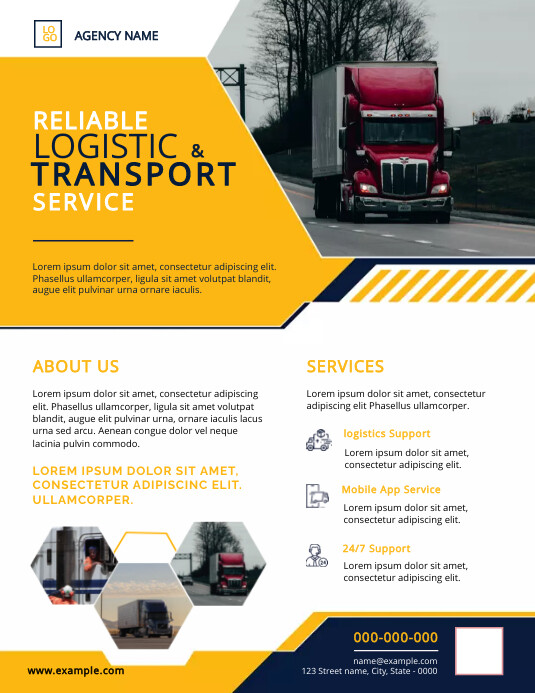 Transport Agency Flyer Template | PosterMyWall
