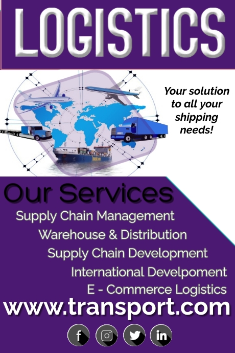 Transport and Logistics Ad Flyer Template | PosterMyWall