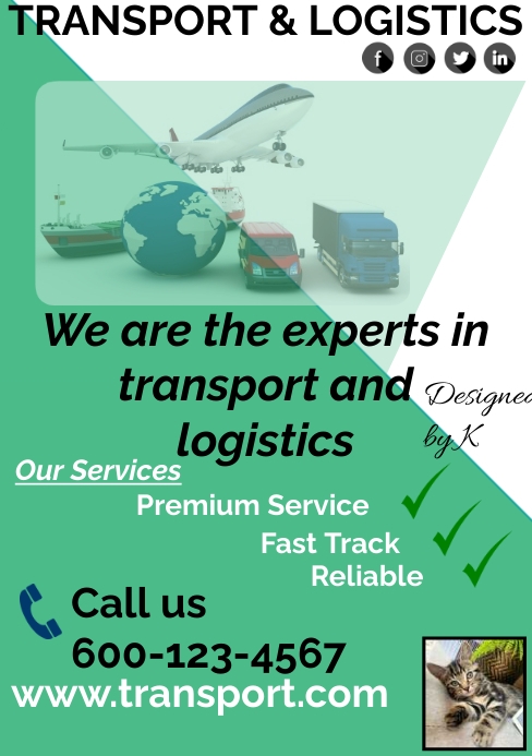Transport and Logistics Ad Flyer Template | PosterMyWall