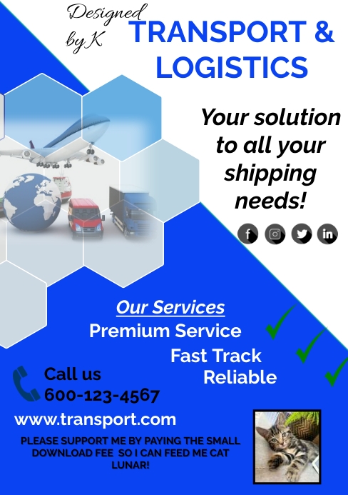 Transport and Logistics Ad Flyer Template | PosterMyWall