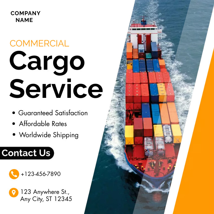 TRANSPORT AND LOGISTICS CARGO TEMPLATE PosterMyWall TRANSPORT AND LOGISTICS CARGO TEMPLATE PosterMyWall