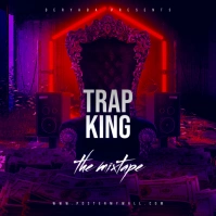 Trap King Throne The Mixtape CD Cover template