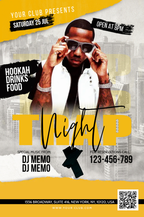 Trap Rap Night Template | PosterMyWall