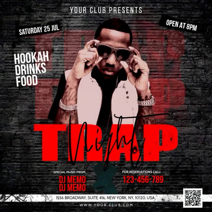 Rap Post Format Trap Rap Night Template | PosterMyWall