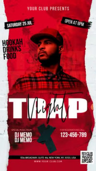 Trap Rap Party Digital Display (9:16) template
