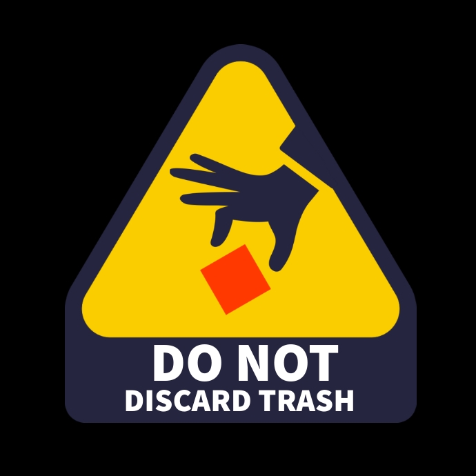 Trash Sign Logo template