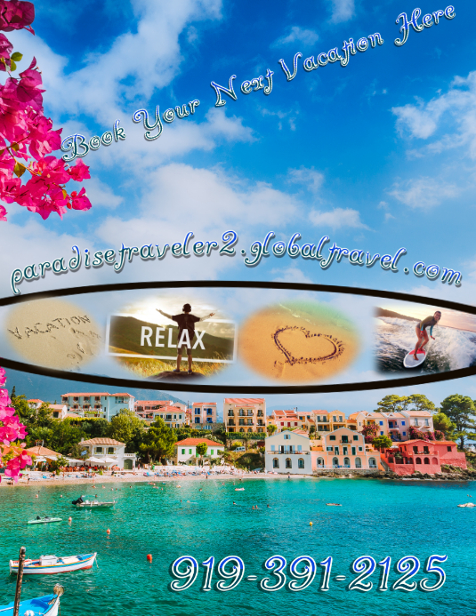 Travel, Vacation, Giveaways Flyer (US Letter) template