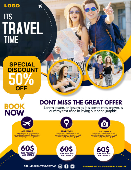 Travel Guide Add Copy of travel & tour, Booking add | PosterMyWall