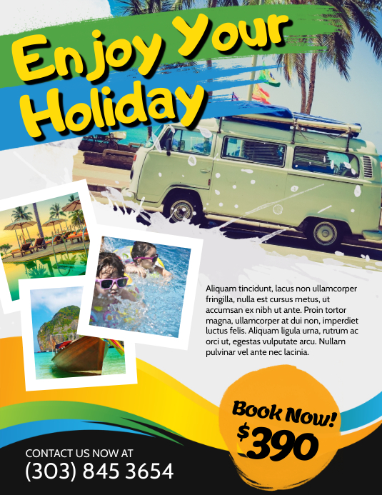 Travel & Tour Flyer Volantino (US Letter) template