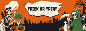 红色 Halloween Facebook Cover Photo Template