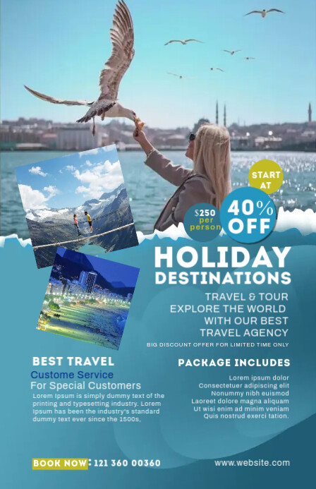 TRAVEL & CHILL Half Page Wide template