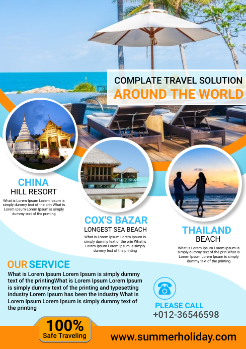 Travel & Tour Ads A4 template