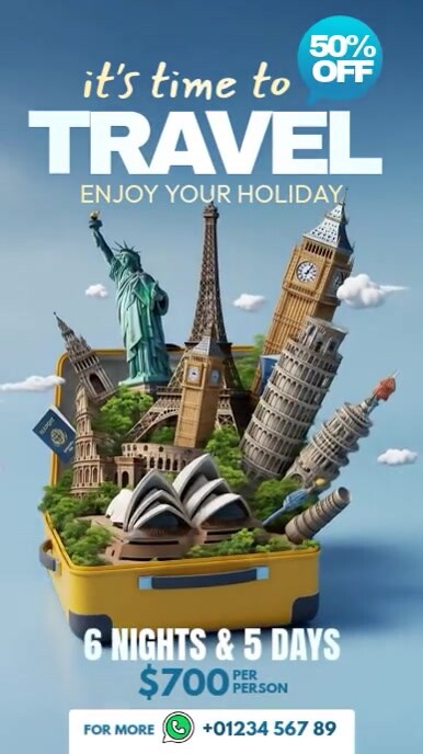 Travel Ad História do Instagram template