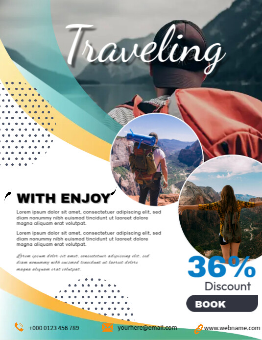 Travel Ads Ulotka (US Letter) template