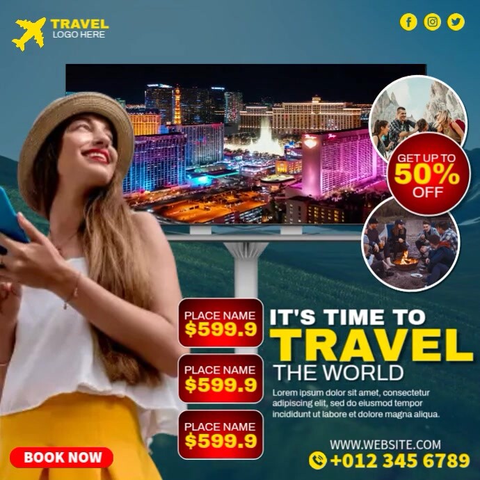 Travel Ads Template | PosterMyWall