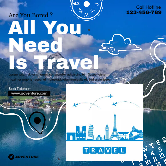 Travel Advertisement Template | PosterMyWall