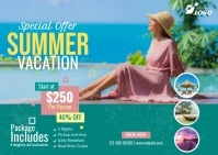 Travel Agency Ad Postal template