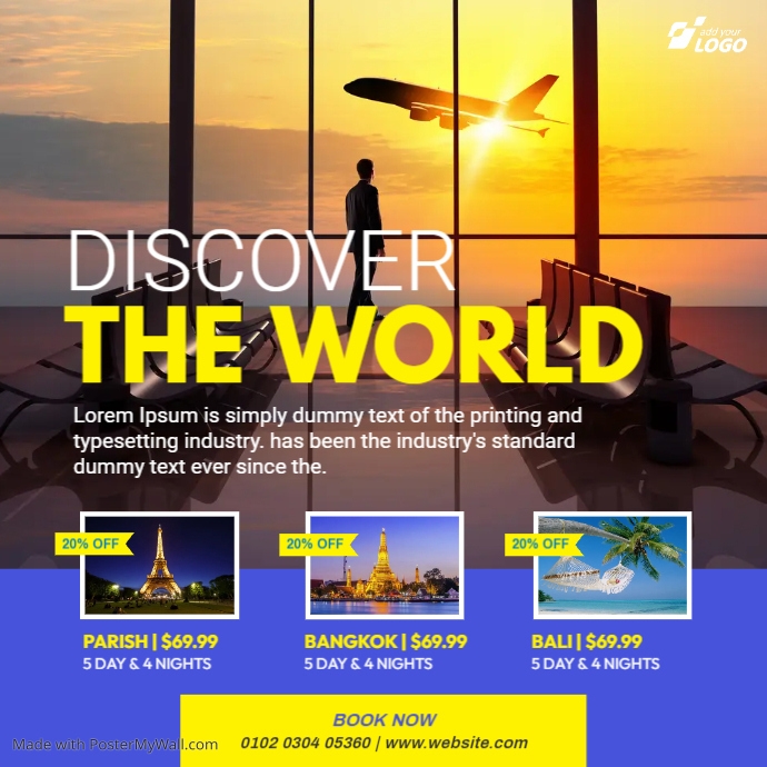 Travel Agency Ad Template | PosterMyWall