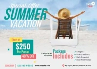 Travel Agency Ad Poskaart template