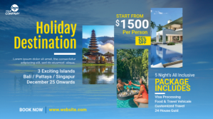 Travel Agency Ad โพสต์บน Twitter template