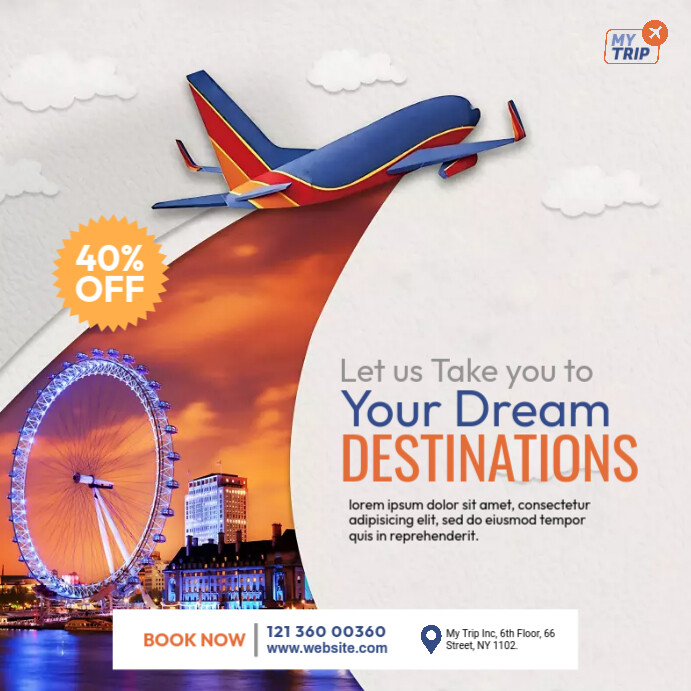 Copy of Travel Agency Ad PosterMyWall Copy of Travel Agency Ad PosterMyWall