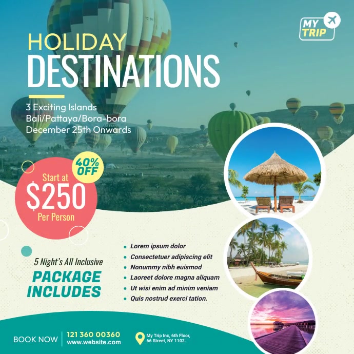 Travel Agency Ad Template PosterMyWall