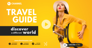 Orange Travel Guide Promotion Facebook begivenhed cover Template