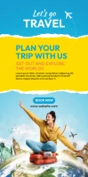 Travel Agency Ad Template Roll Up Banner 3' × 6'