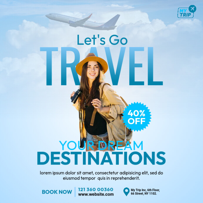 Travel Agency Ad Template Instagram Post