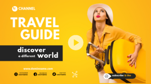 travel agency ad template Zdjęcie tytułowe kanału na YouTube