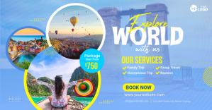 Travel Agency Ad Template Facebook 共享图片