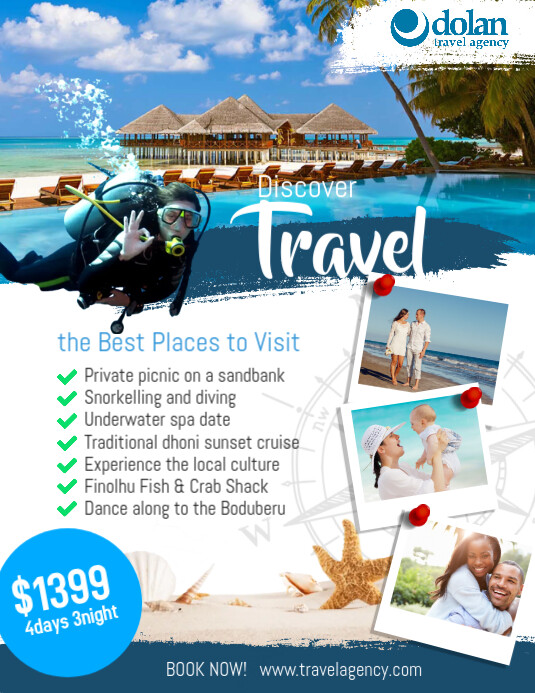 Travel Agency Flyer Ads Poster Template PosterMyWall