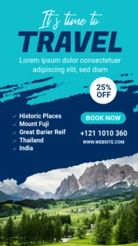 Travel Agency Banner Ad Facebook Story template
