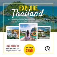 Travel Agency Banner Ad Design Square (1:1) template