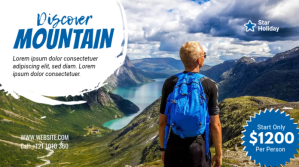 Travel Agency Banner ad Twitter Post template