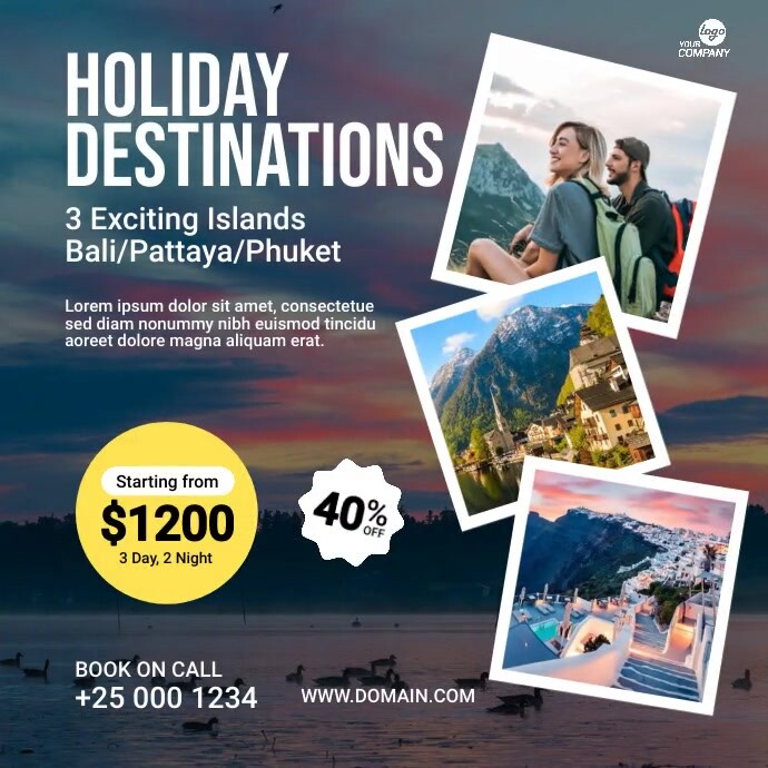 Plantilla de Travel Agency Banner ad | PosterMyWall