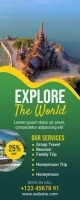 Travel Agency Banner Design Roll-up-Banner 2 x 5 Zoll template
