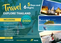 Travel Agency Banner Design Postkort template