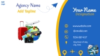 travel agency business card, post card (2) Ikhadi Lebhizinisi template